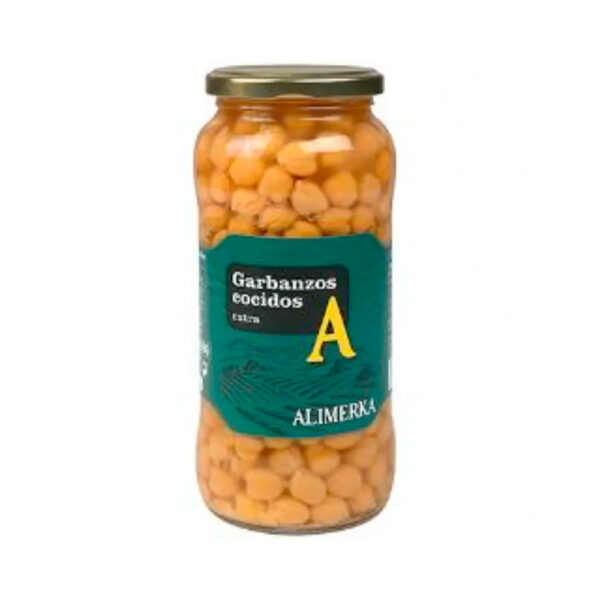 8430807001818 Garbanzo cocido ALIMERKA frasco 570g